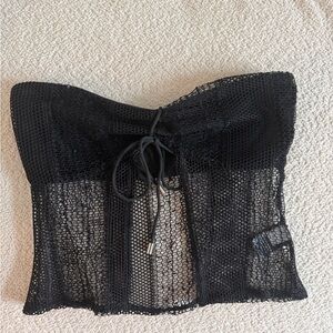 Chic Black Mesh Tube Top